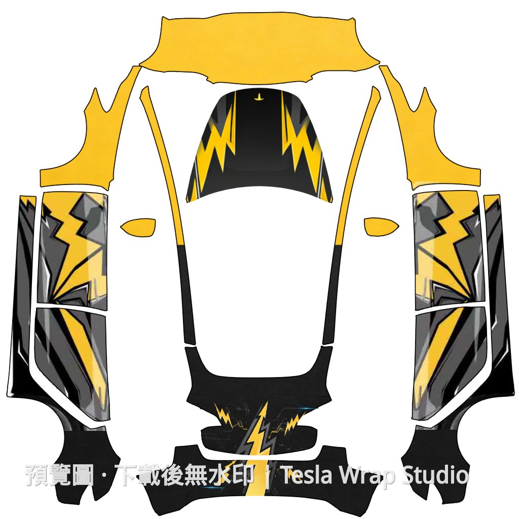 皮卡丘閃電主題 - Model 3