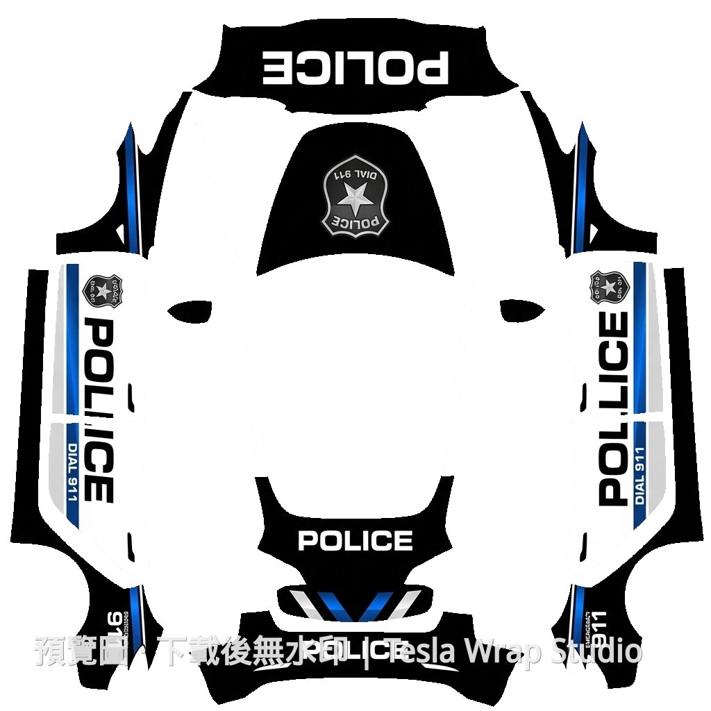 警察主題 Model 3 車體外觀範本