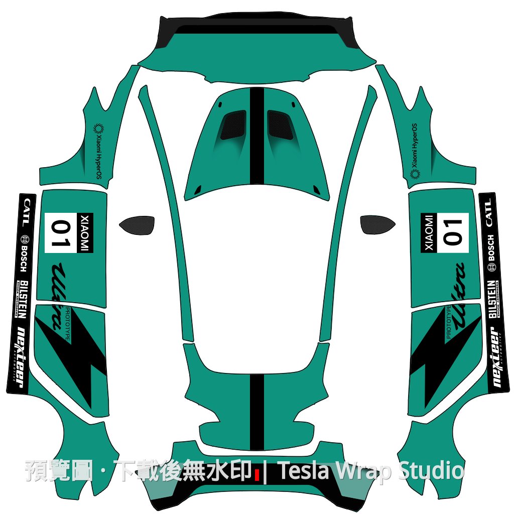 小米 SU7 U 綠色限量高清版主題 - Model 3