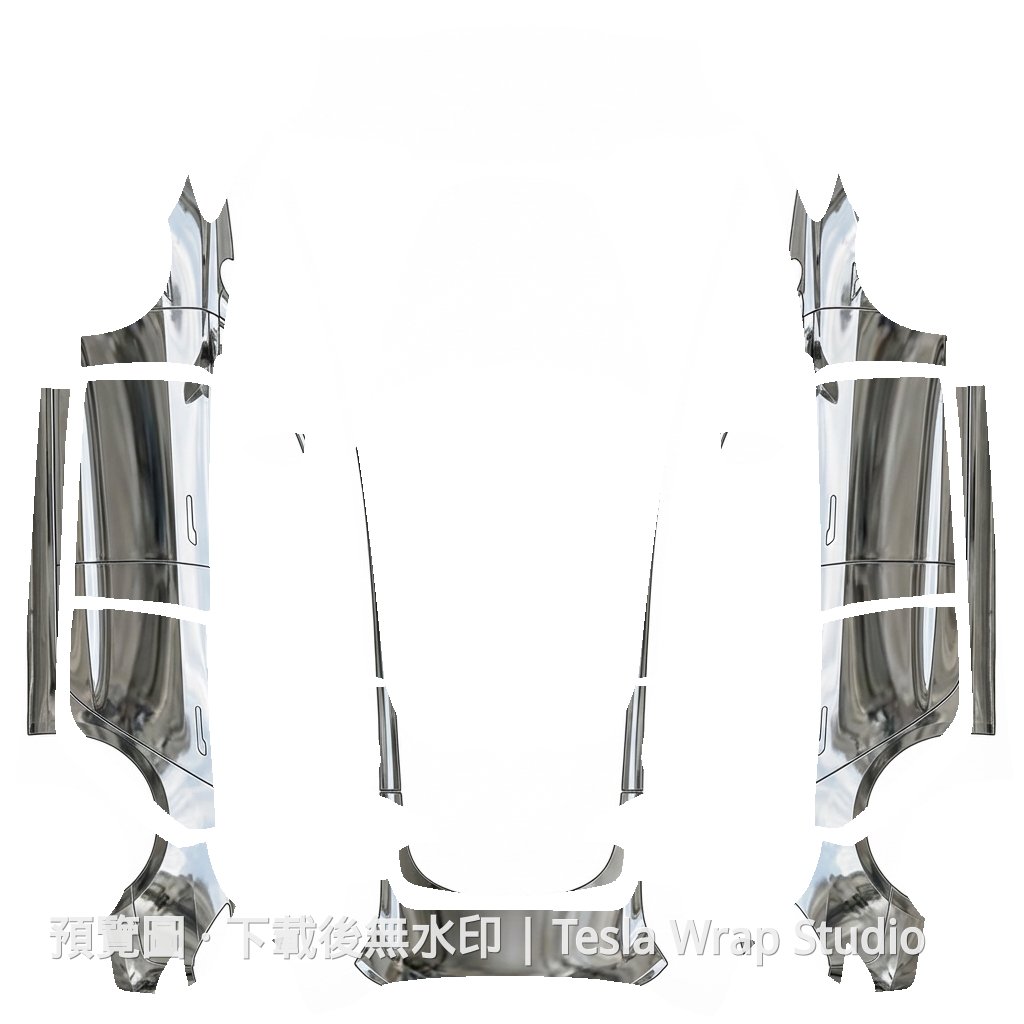 鍍銀 Chrome 風格 - Model 3