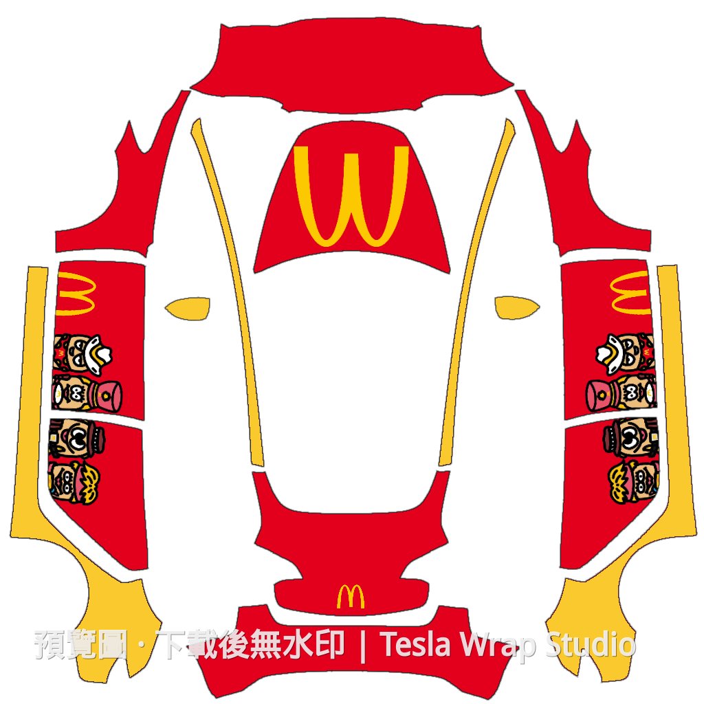 Model 3 麥當勞主題車體外觀範本