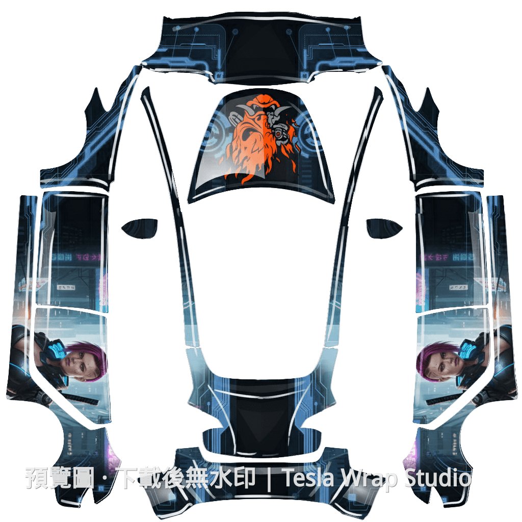 酷風格 Model 3 車體外觀範本