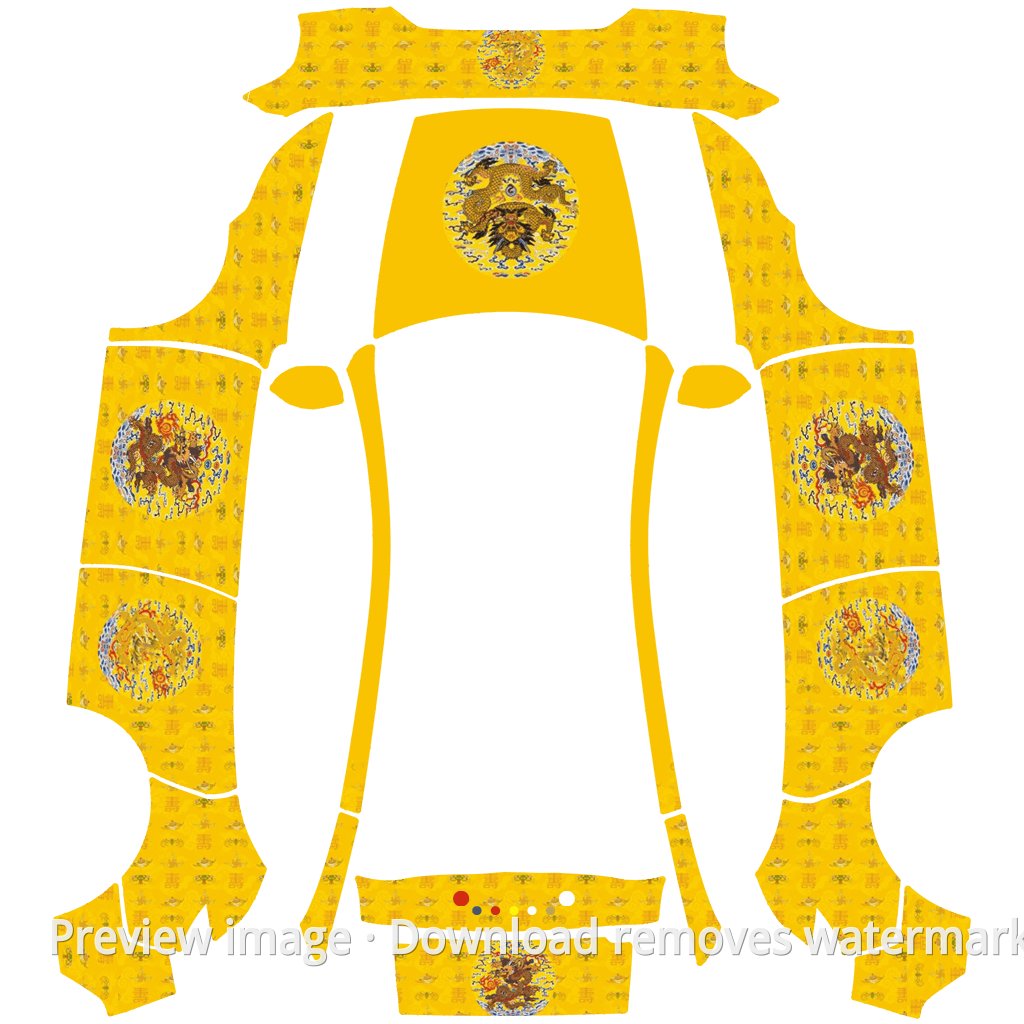 Ming Dynasty Dragon Robe Model Y Wrap Template