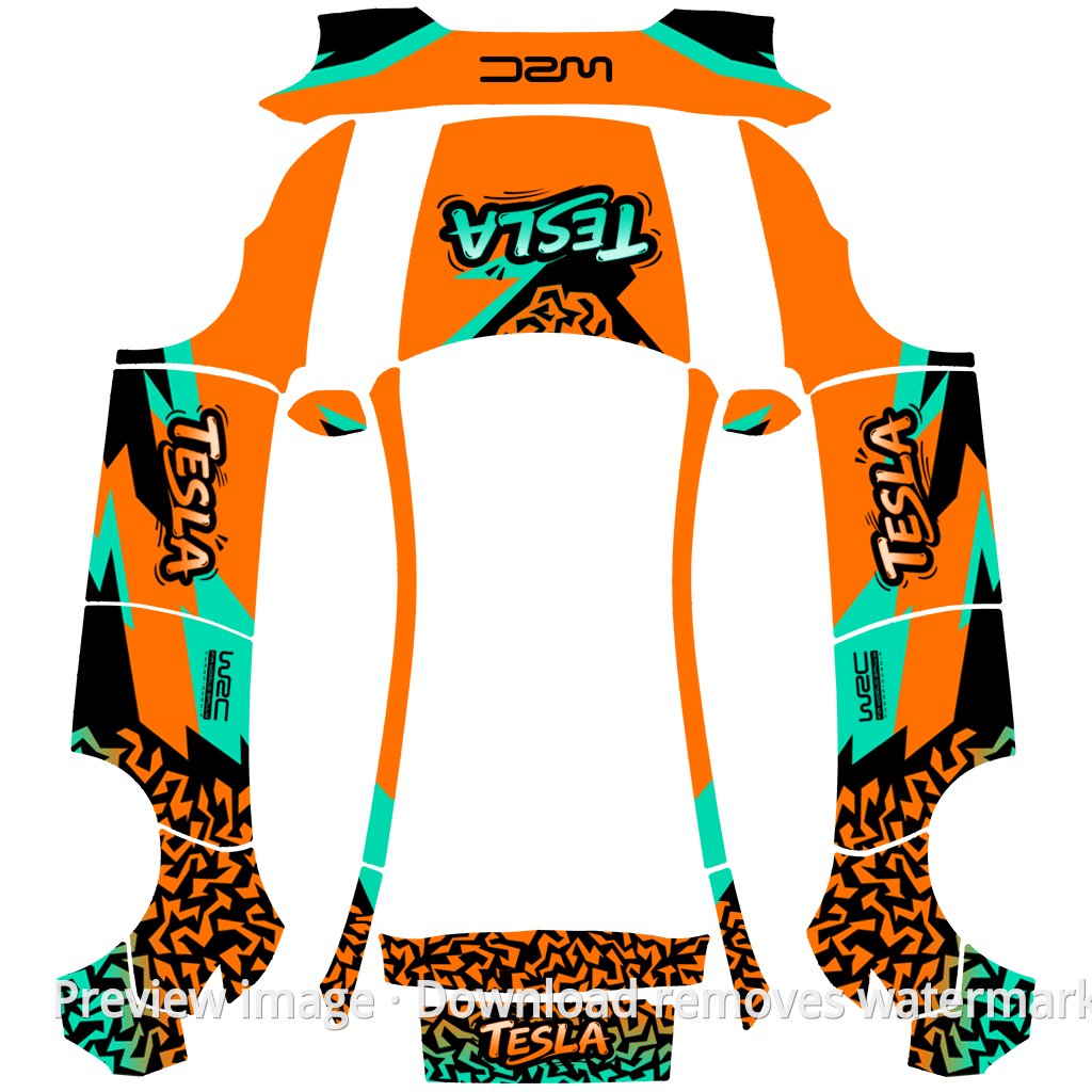 WRC Theme Model Y Wrap Template