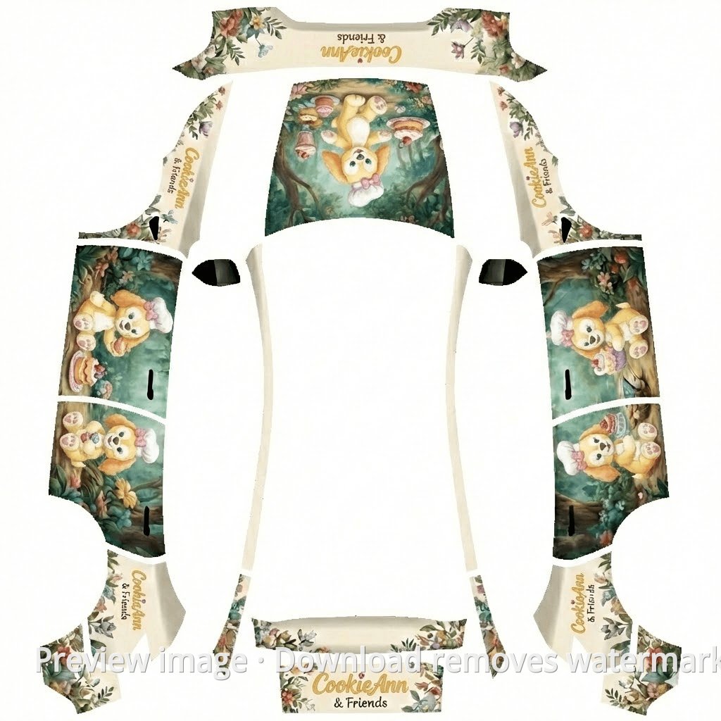 Model Y (2025+) Premium Disney CookieAnn Theme Wrap Template