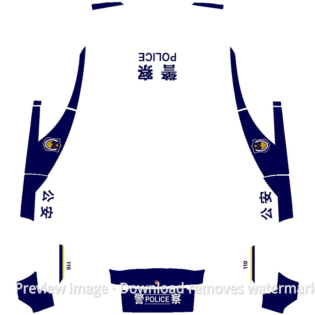 Model Y (2025+) Premium Police Car 110-3 Livery Wrap Template