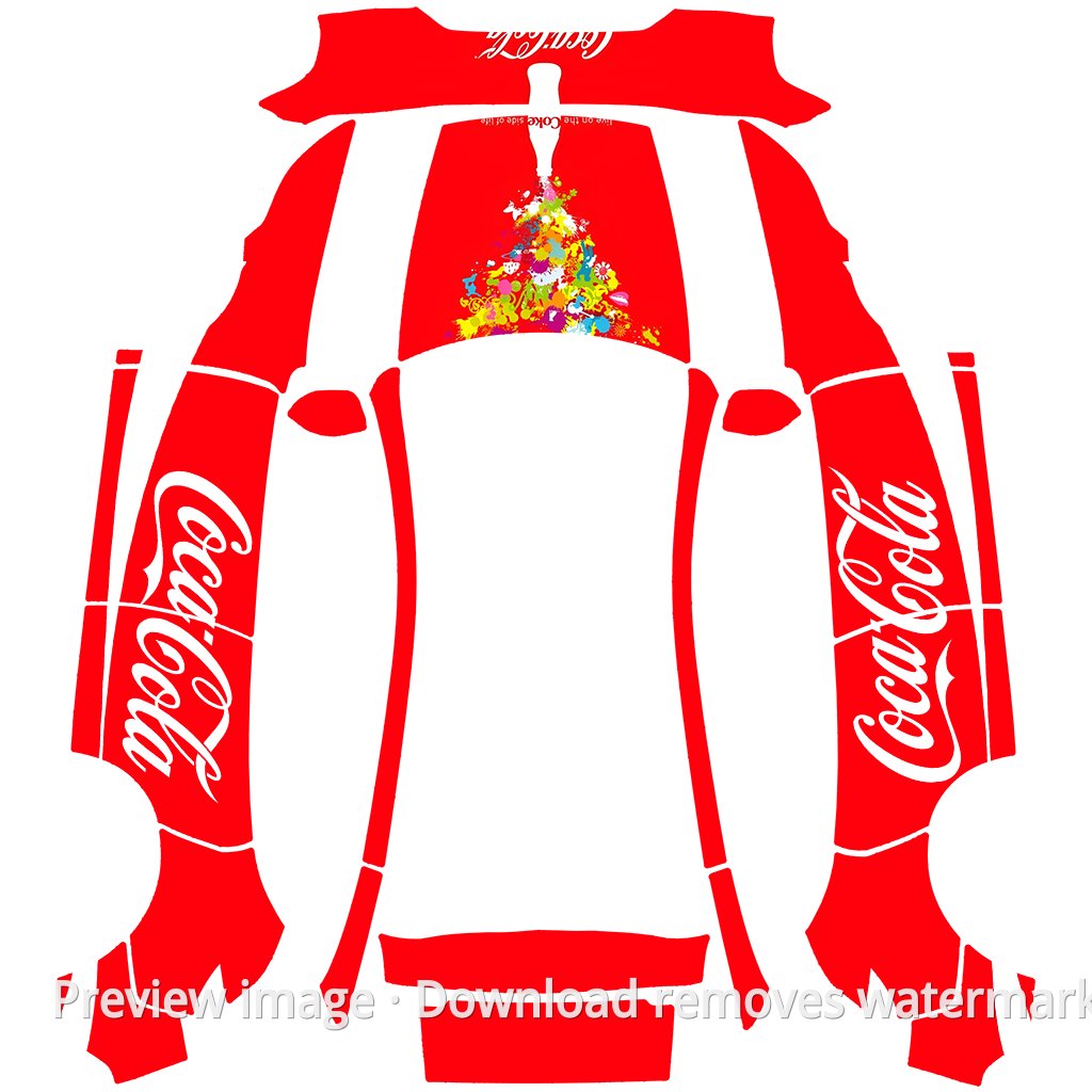 Model Y (2025+) Premium Coca-Cola Theme Wrap Template