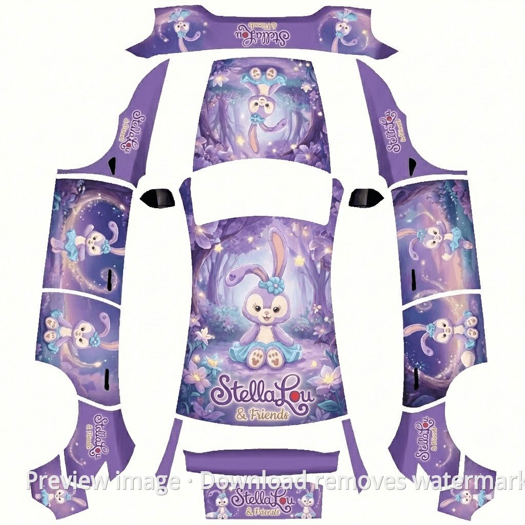 Model Y (2025+) Premium Disney StellaLou Theme Wrap Template