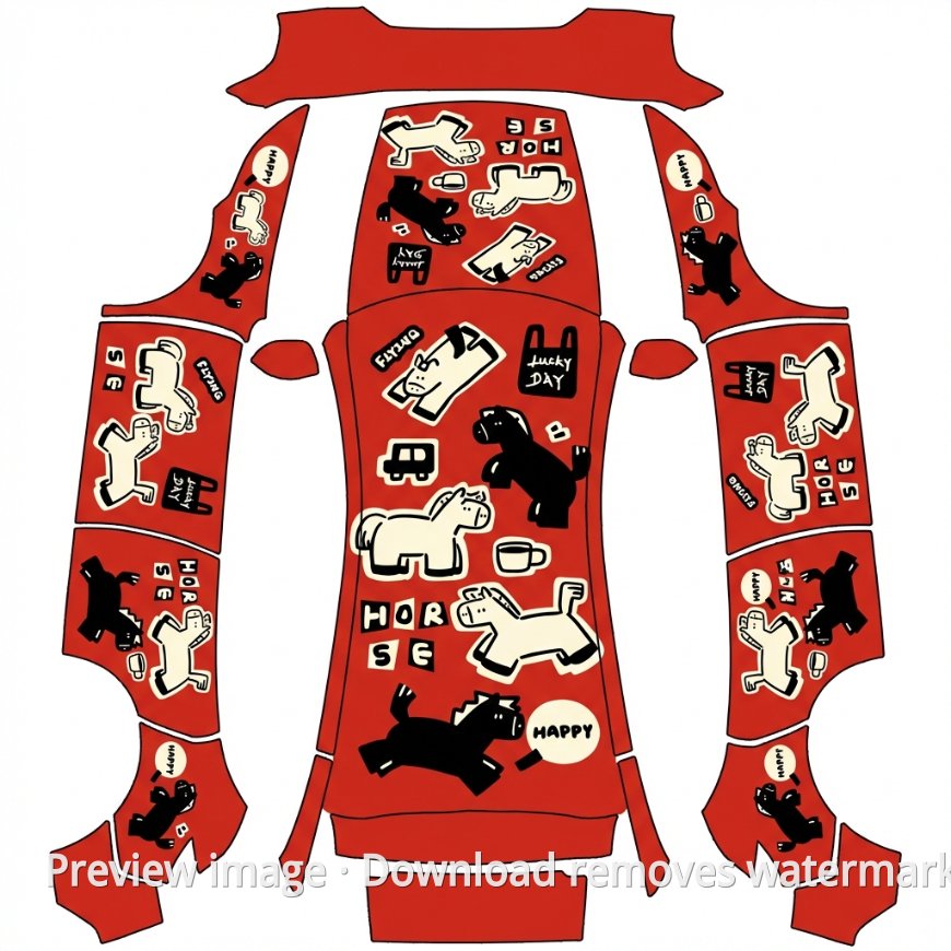Year of the Horse Livery 1 - Model Y (2025+) Premium