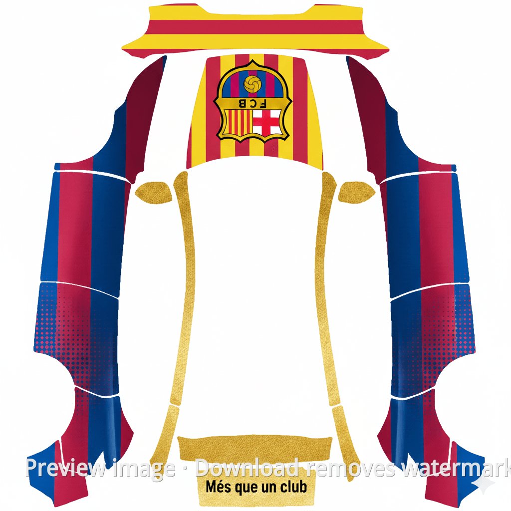 FCB Barcelona Club Theme - Model Y (2025+) Premium