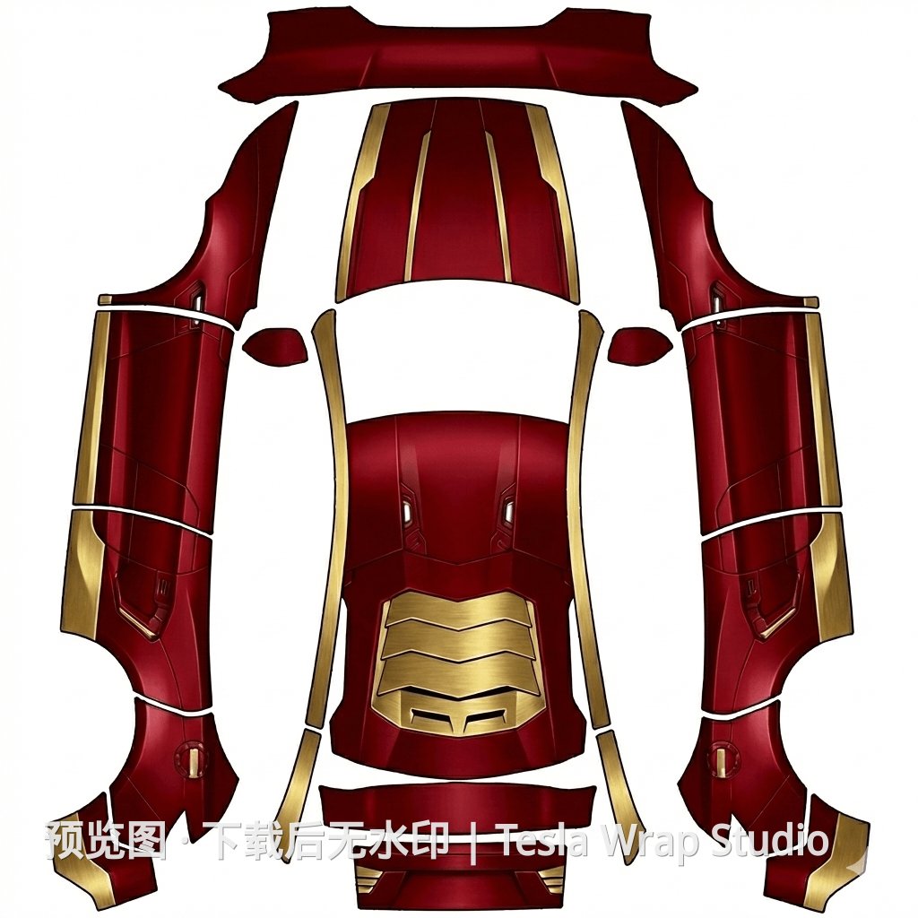 Model Y (2025+) Premium Iron Man 主题外观模板