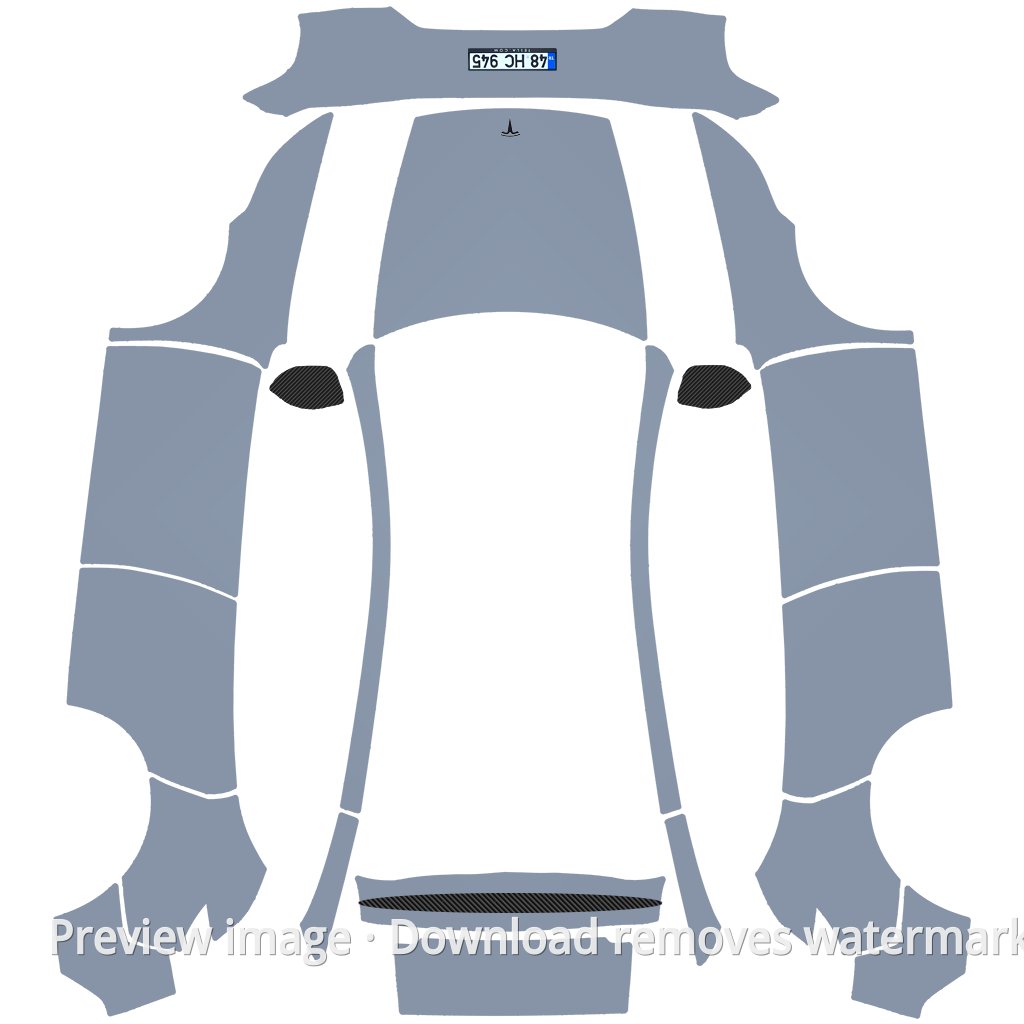 Model Y 2025 PNG Wrap Template