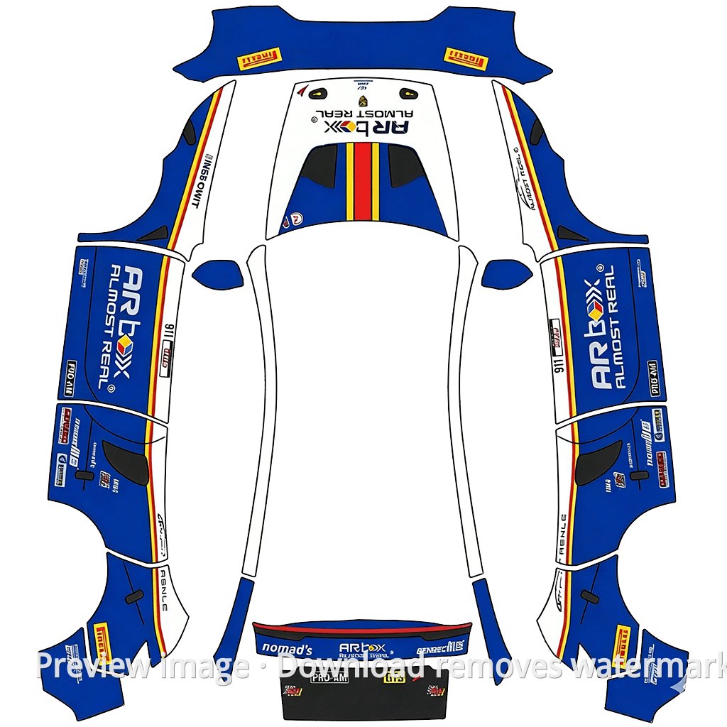Porsche GT3 Rothmans Livery Series - Model Y (2025+) Standard