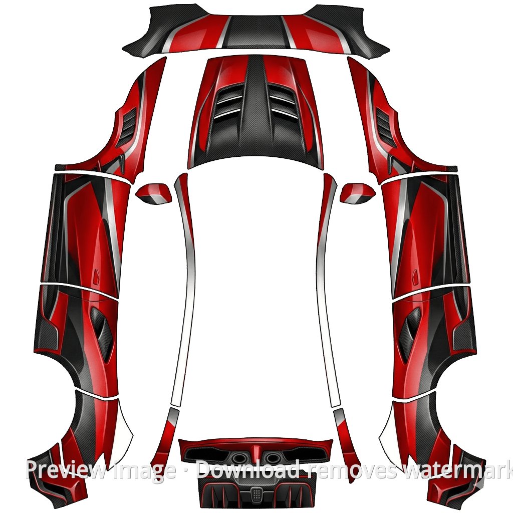 Model Y 2025 Vehicle Wrap PNG