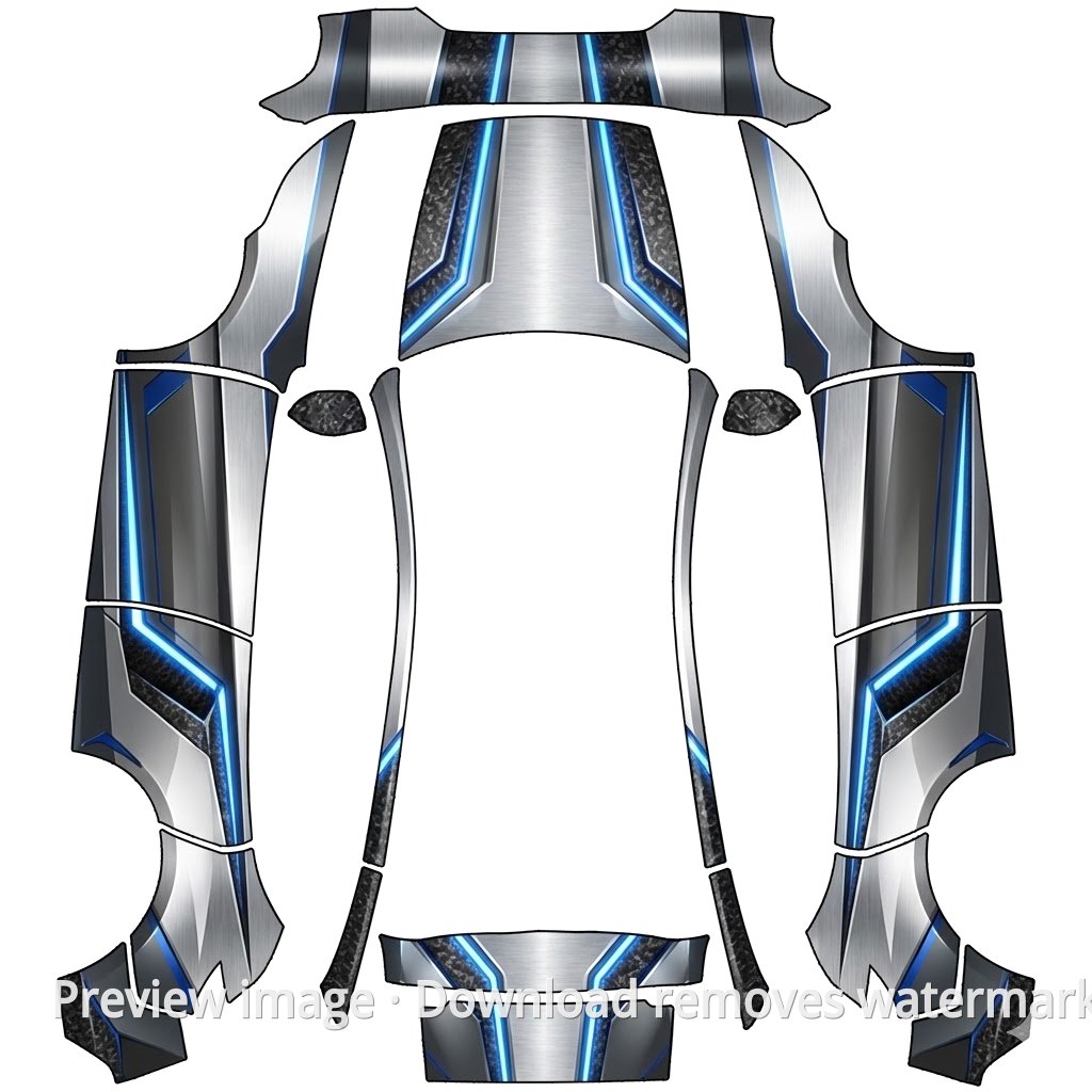 Model Y (2025+) Standard #26 Wrap Template