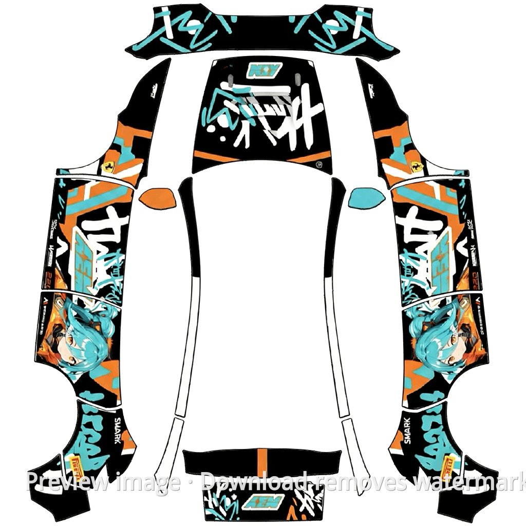Hatsune Miku Theme 1 - Model Y (2025+) Standard