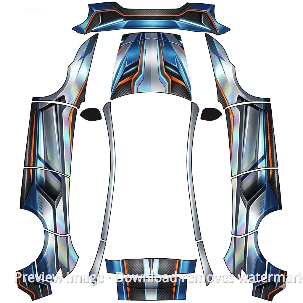 Model Y (2025+) Standard #4728 Wrap Template