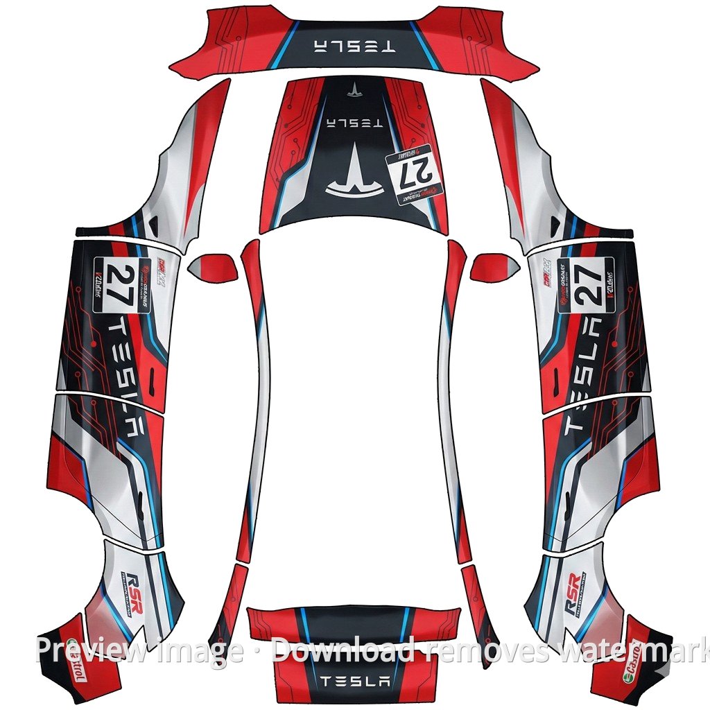 Premium Racing Skin - Model Y (2025+) Standard
