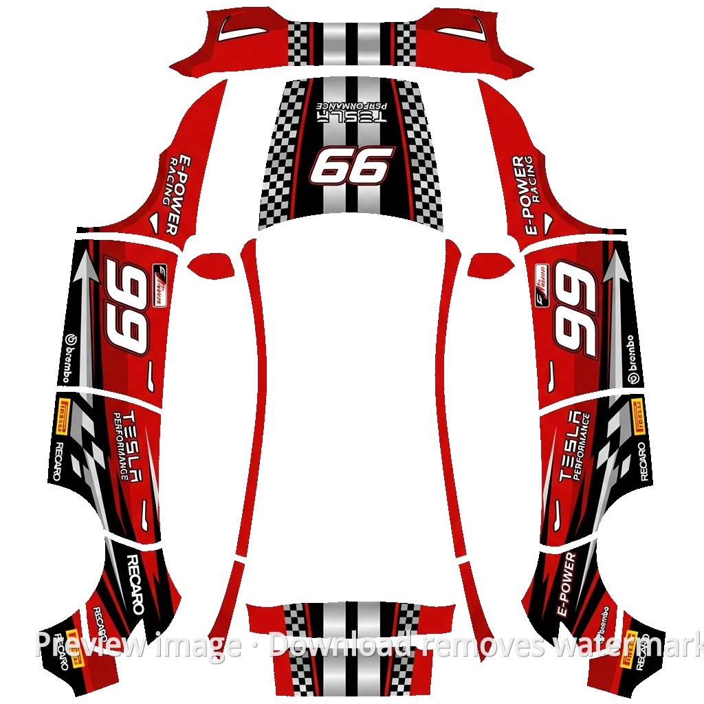 Racing 99 Theme - Model Y (2025+) Standard