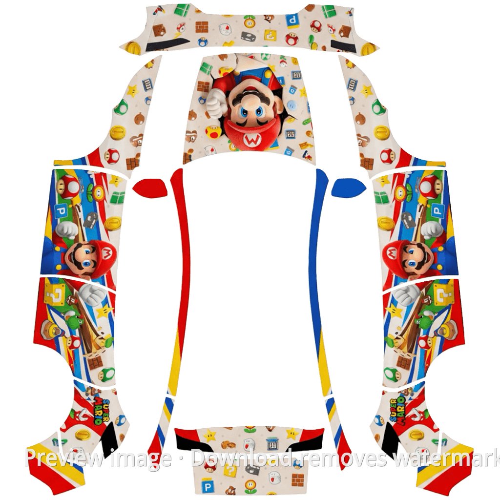 Mario Premium PNG Template - Model Y (2025+) Standard