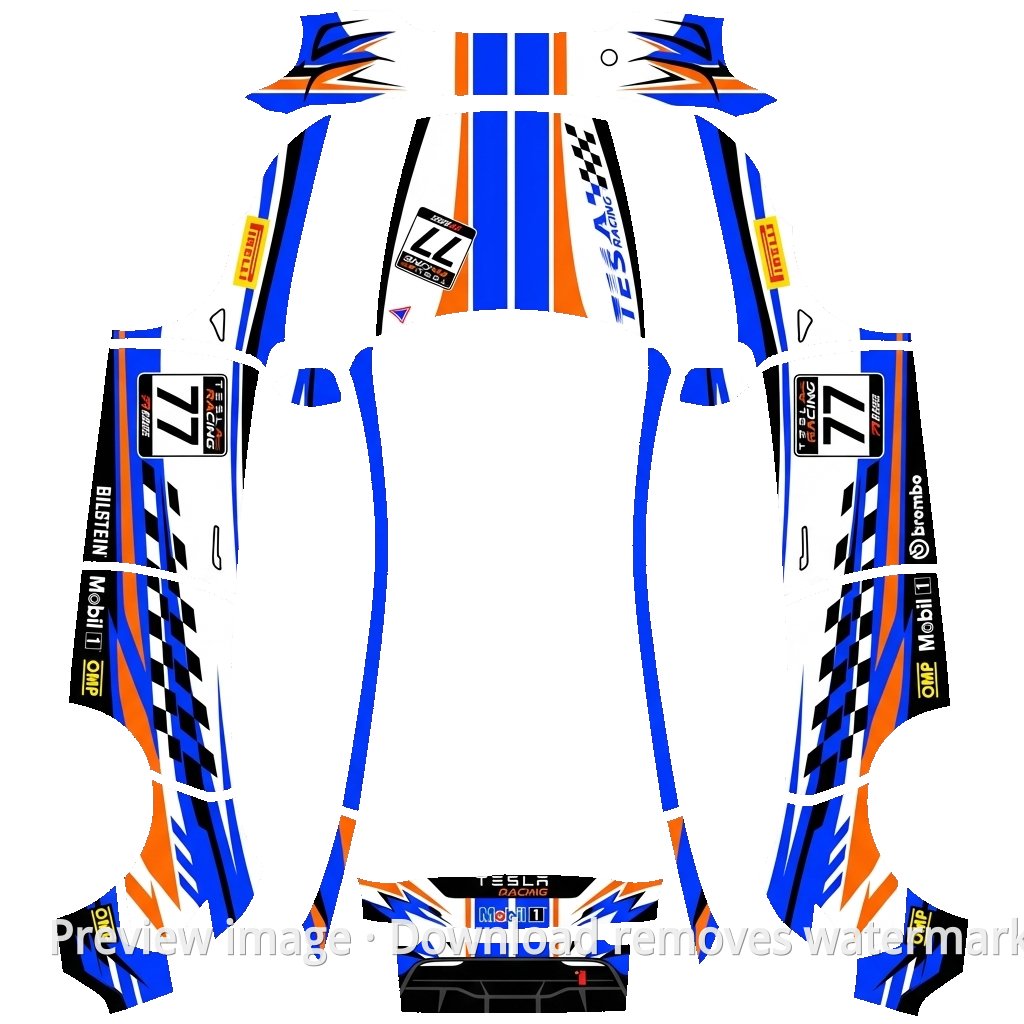 Racing Car Wrap - Model Y (2025+) Standard