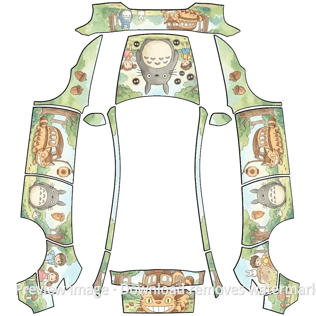 Hayao Miyazaki Totoro Wrap Design - Model Y (2025+) Standard