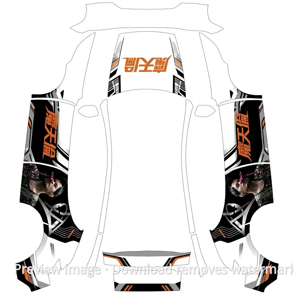 Model Y 2025 Vehicle Wrap PNG