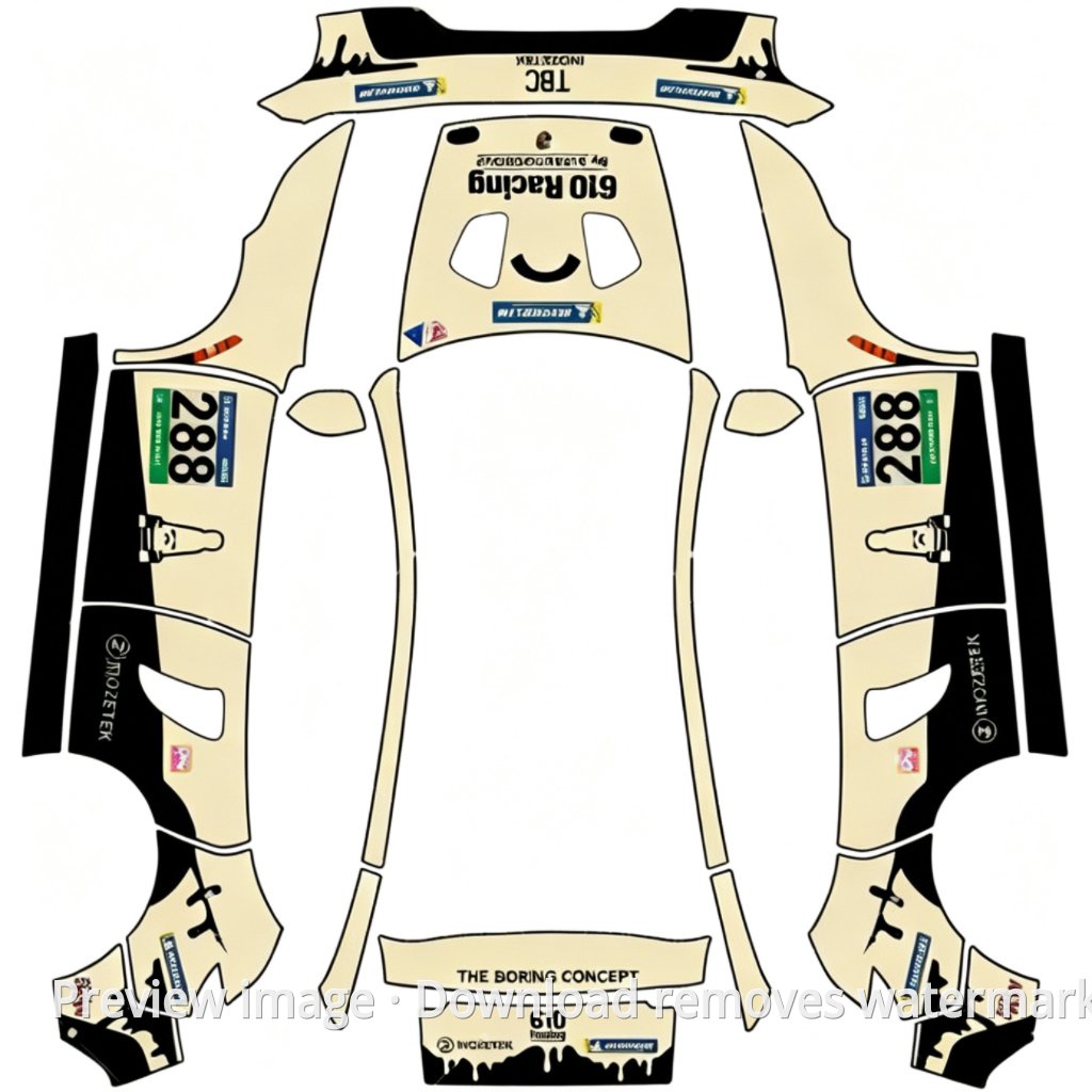 288 Porsche 911 GT3 Cup Theme - Model Y (2025+) Standard