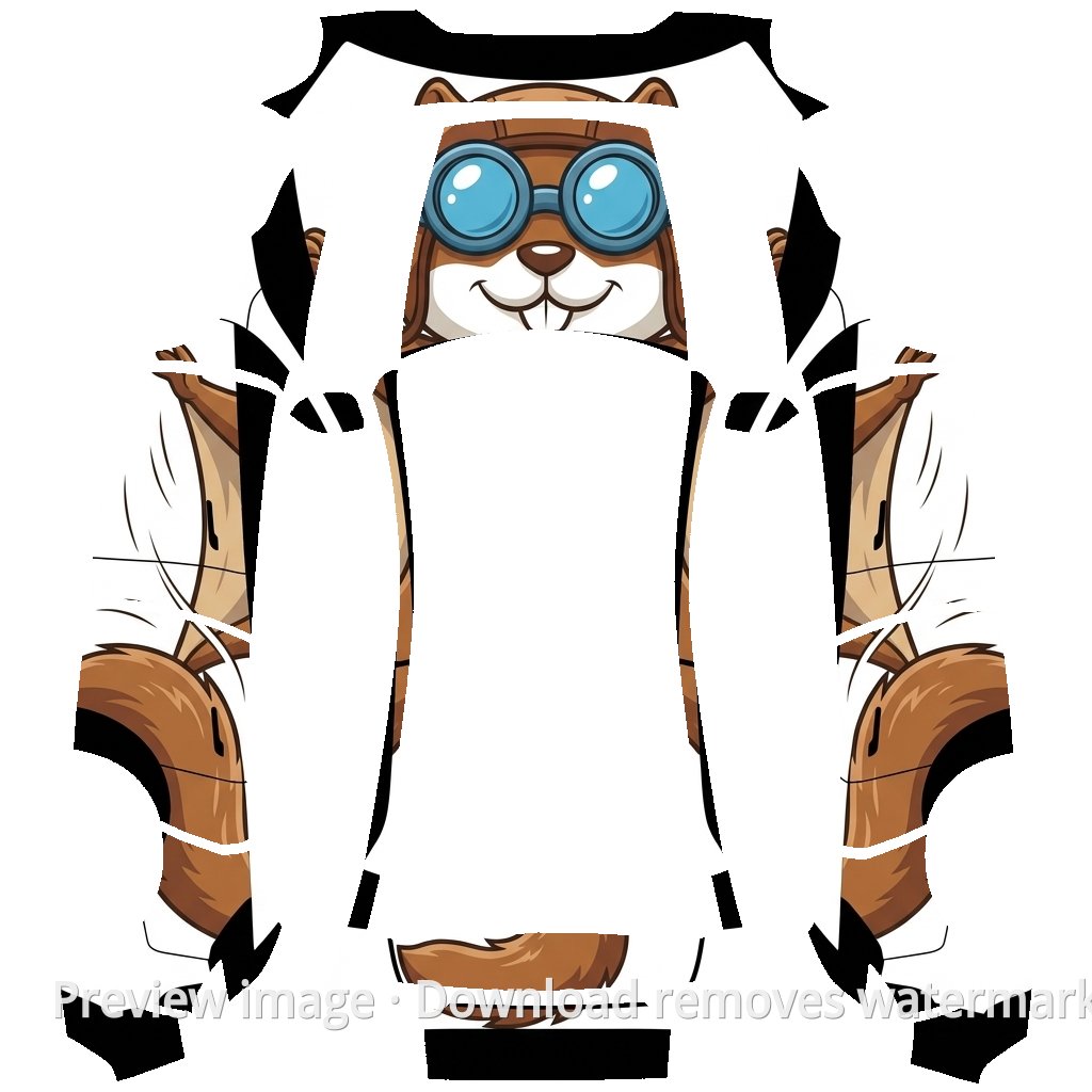 Rocky the Flying Squirrel Face Theme - Model Y (2025+) Standard