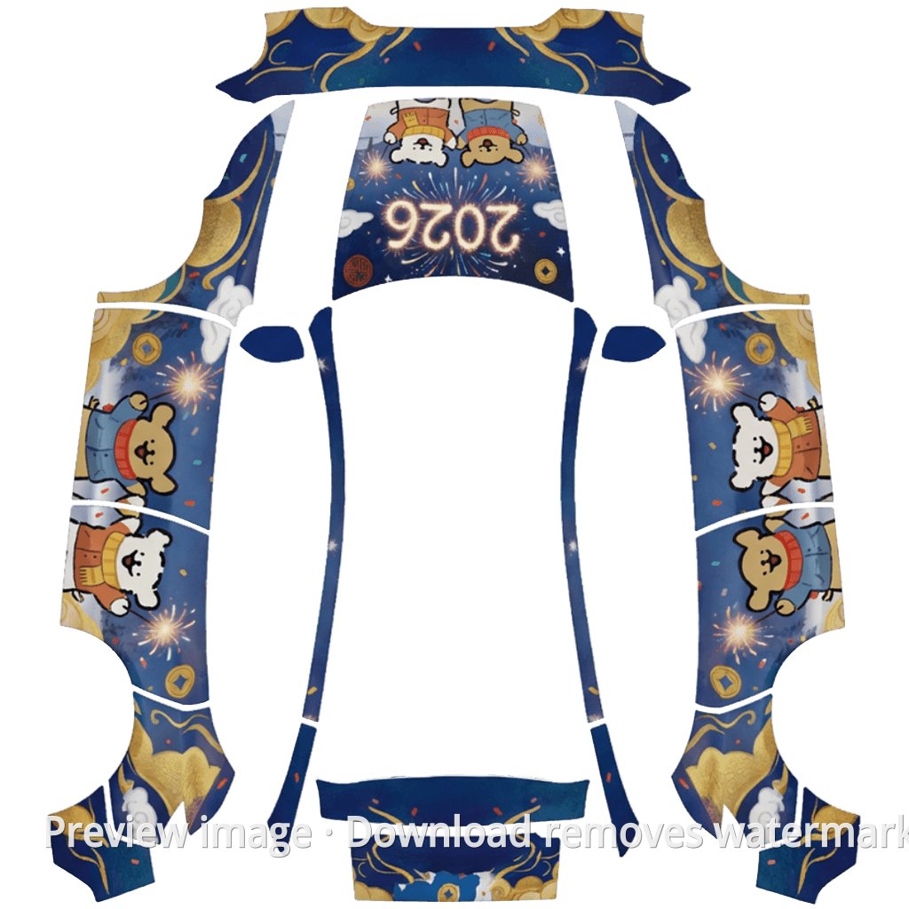 2026 Line Puppy Great Fortune Theme - Model Y (2025+) Standard
