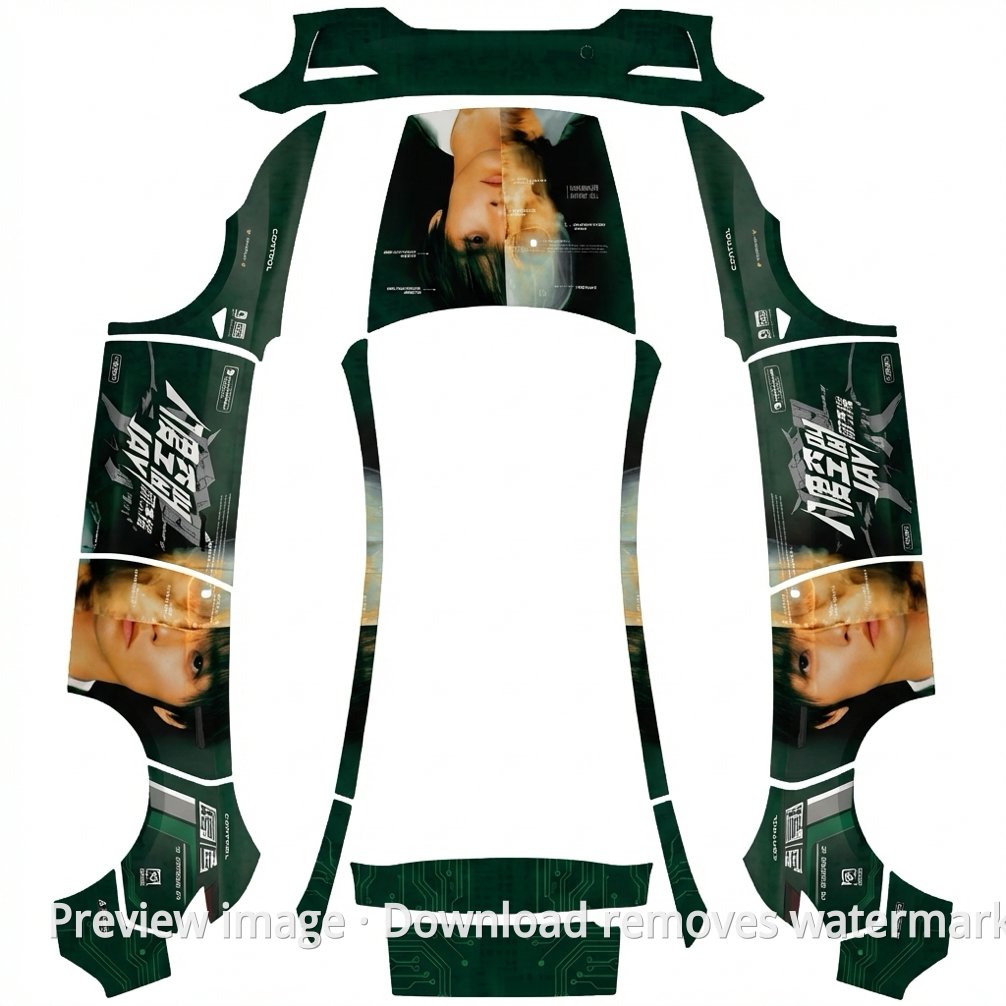 Model Y 2025 Downloadable Wrap Template