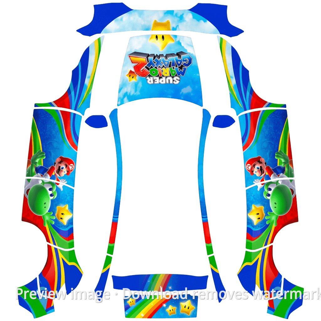 Mario Premium Skin Template - Model Y (2025+) Standard