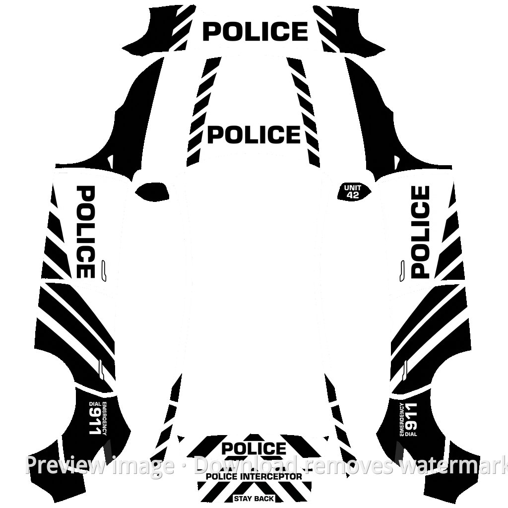 911 Police Car Theme - Model Y (2025+) Standard