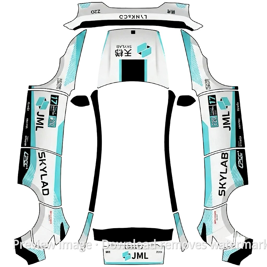 Tianti Lynk & Co Z20 Racing Livery - Model Y (2025+) Standard