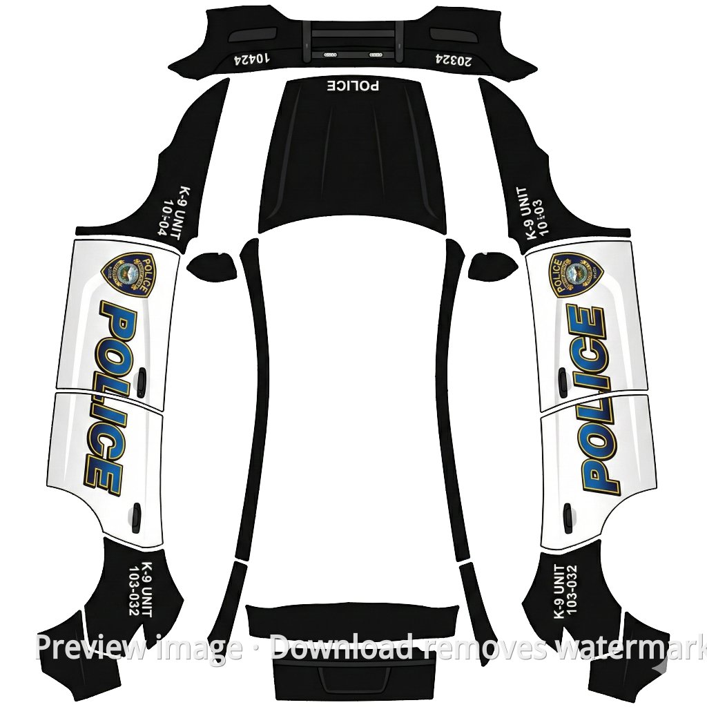 Model Y 2025 General Wrap Template