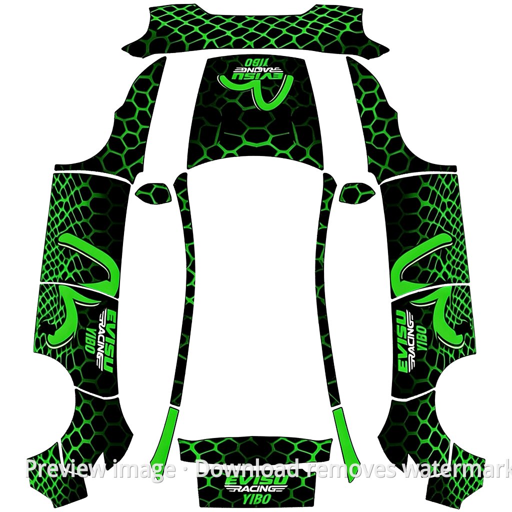 Green Serpent Armor Theme - Model Y (2025+) Standard