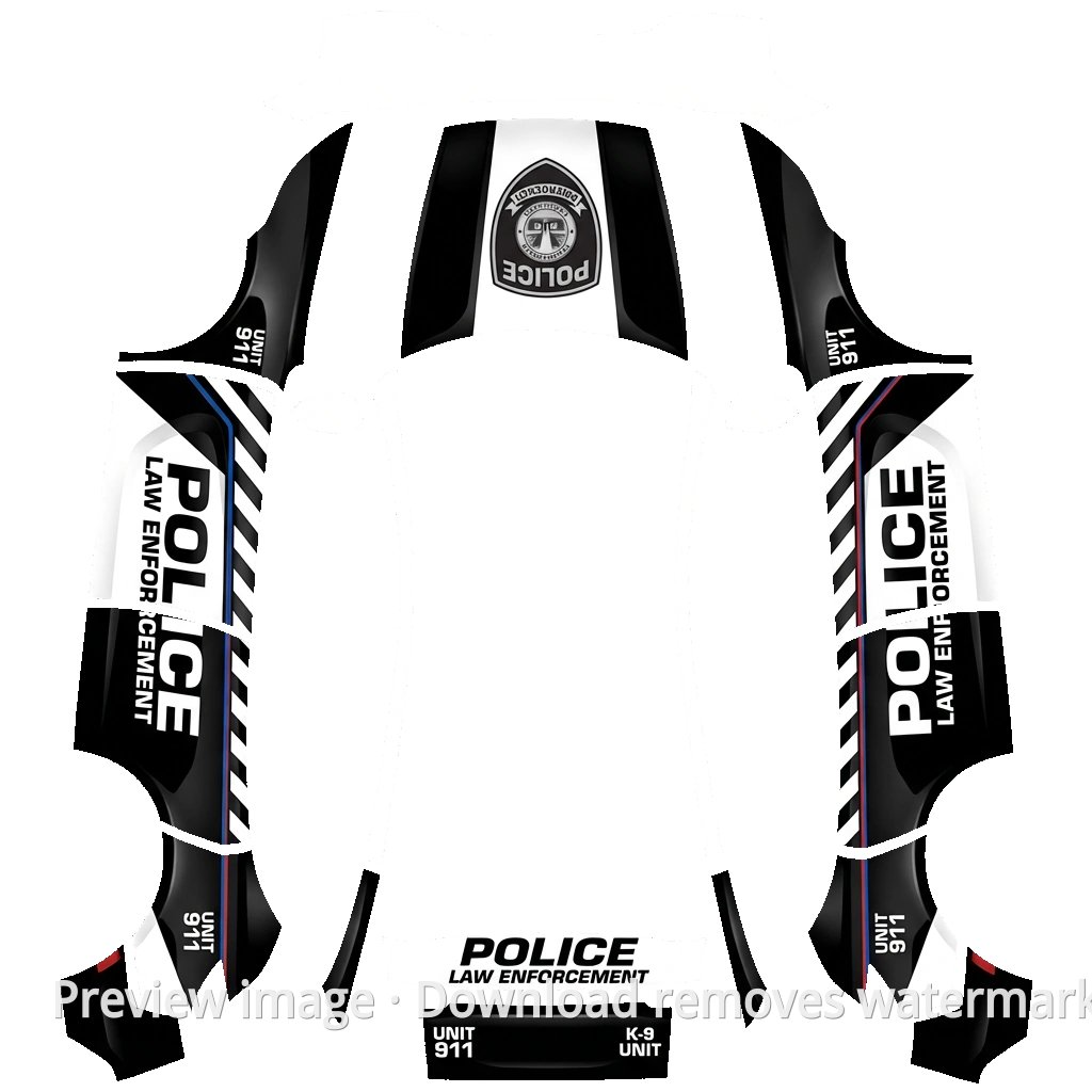 Police Car Wrap - Model Y (2025+) Standard