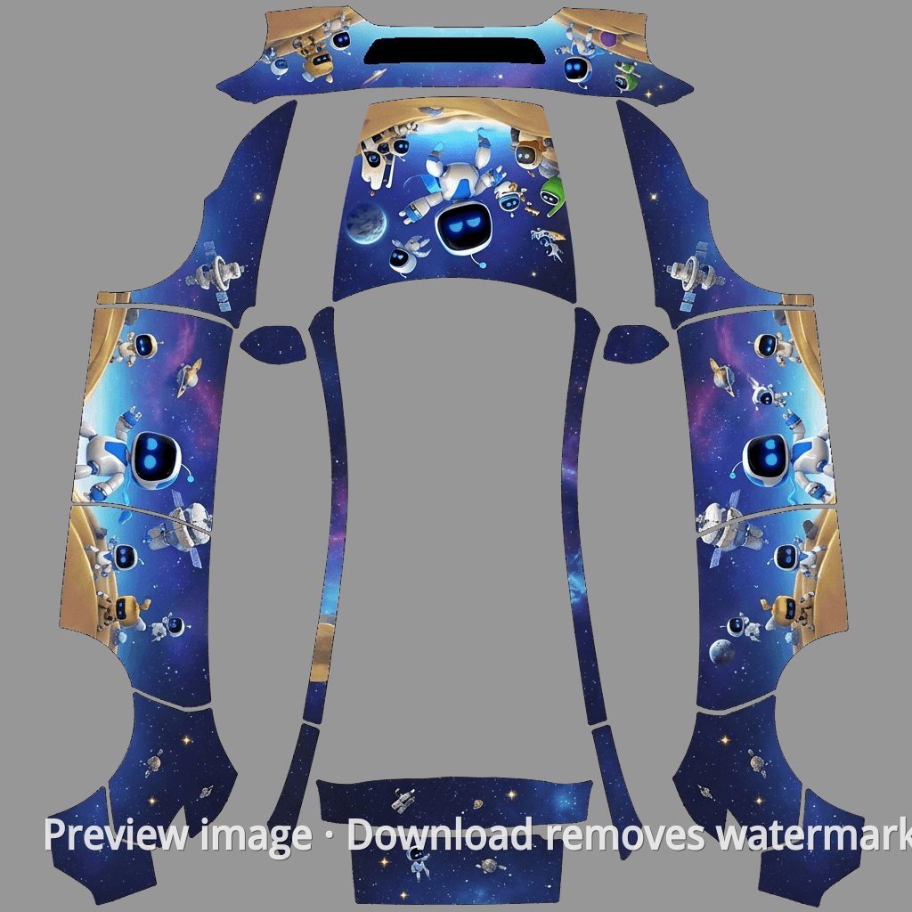 Sony Astro Bot Game Theme Style - Model Y (2025+) Standard