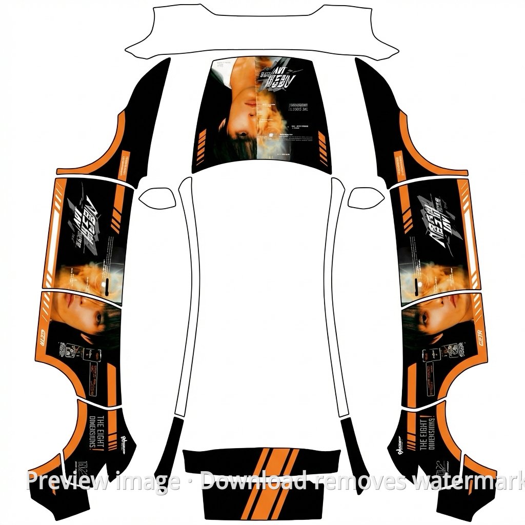 Model Y 2025 Wrap Preview Template