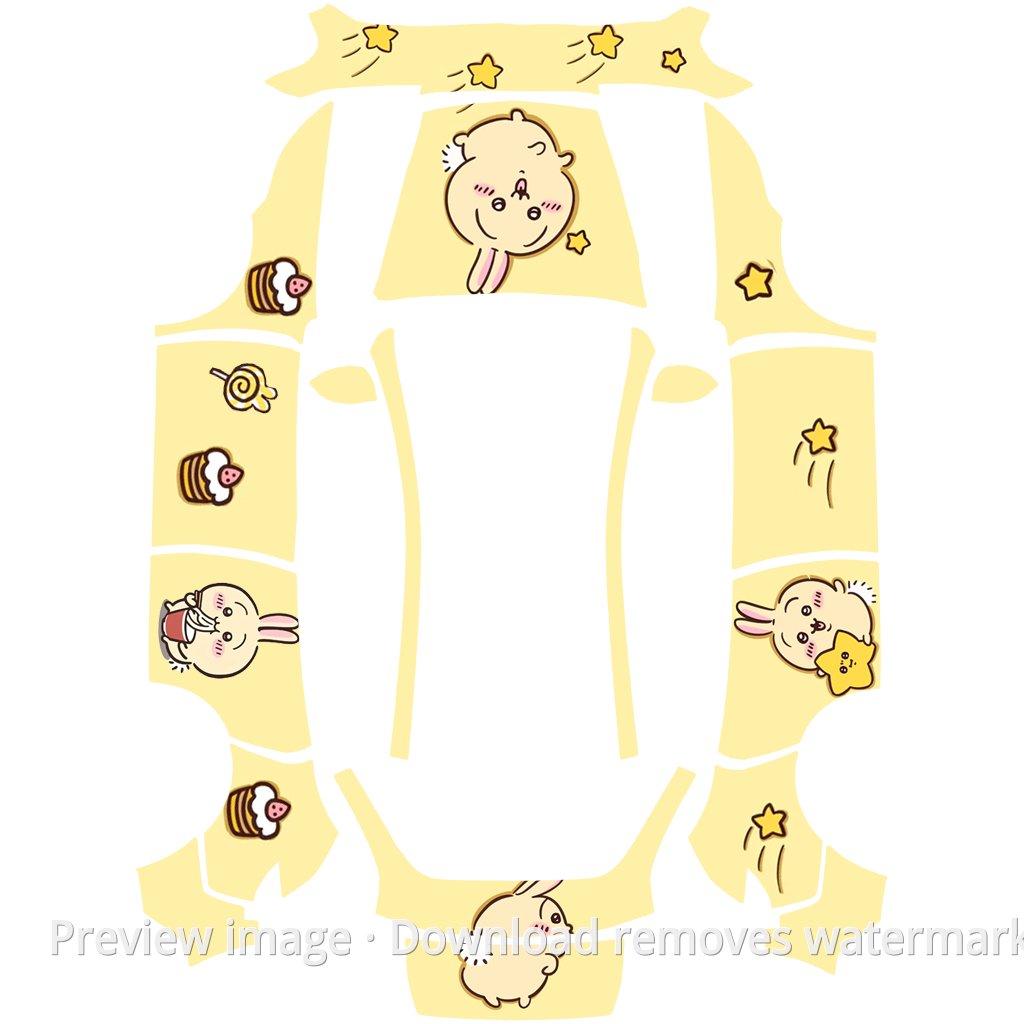 Chiikawa Usagi Cute Theme - Model Y (2025+) Standard