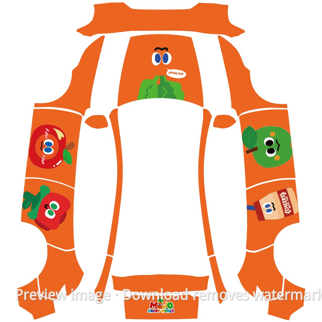Orange Bubu Skin - Model Y (2025+) Standard
