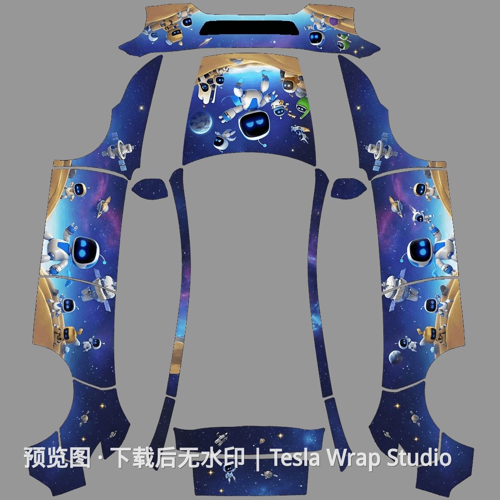 Sony 宇宙机器人游戏主题风 - Model Y (2025+) Standard - Model Y (2025+) Standard 特斯拉喷漆车间模板