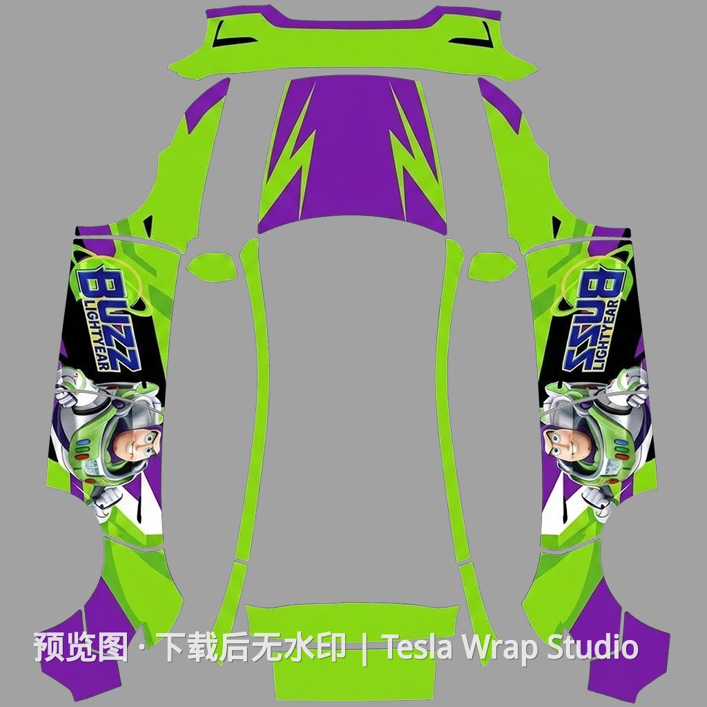 巴斯光年主题 - Model Y (2025+) Standard - Model Y (2025+) Standard 特斯拉喷漆车间模板