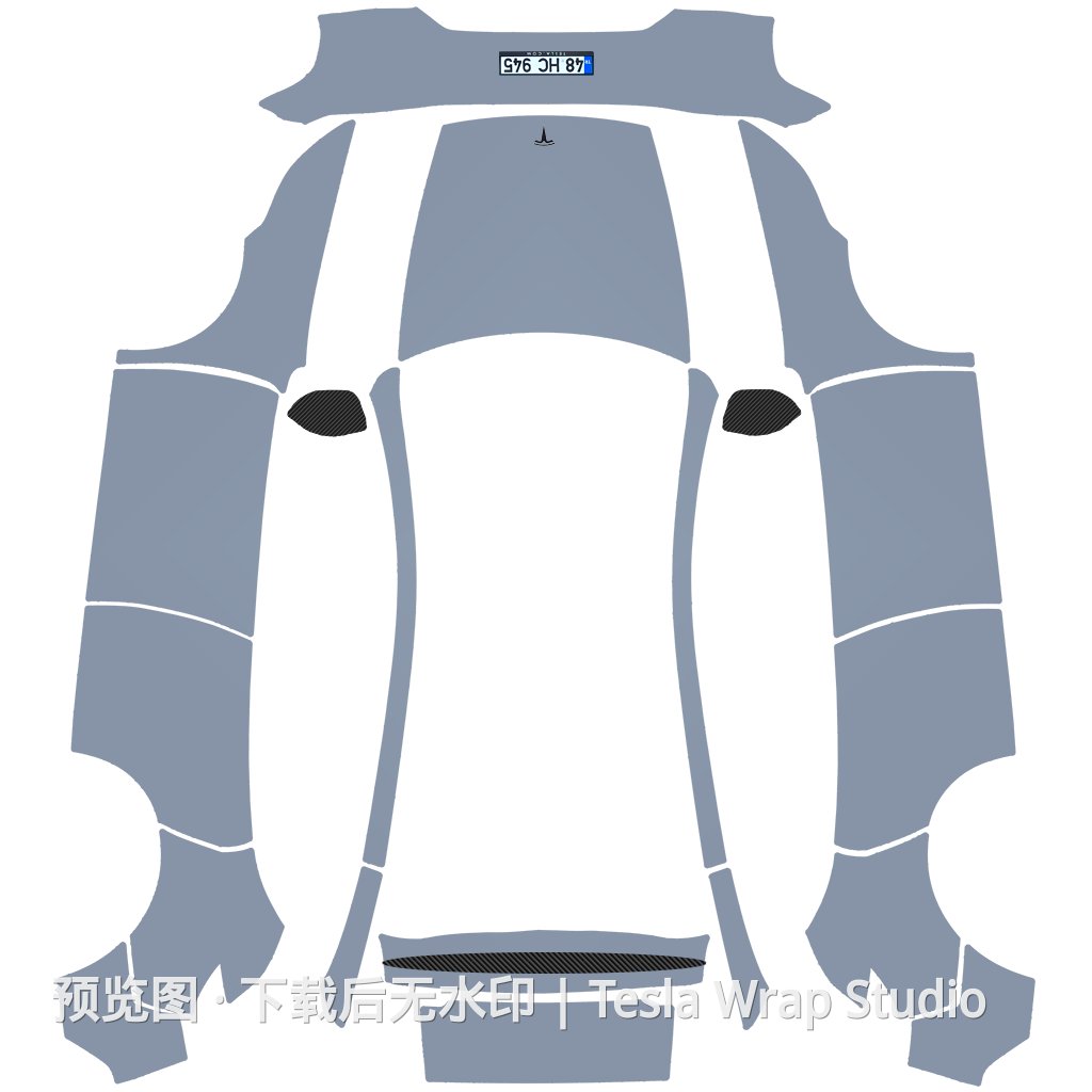 Model Y (2025+) Standard 编号 #8413 自定义模板 - Model Y (2025+) Standard 特斯拉喷漆车间模板
