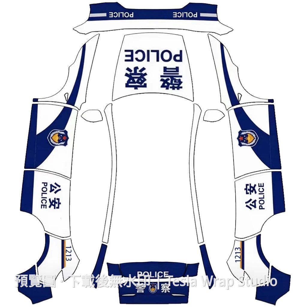 Police 公安 01 塗鴉 - Model Y (2025+) Standard