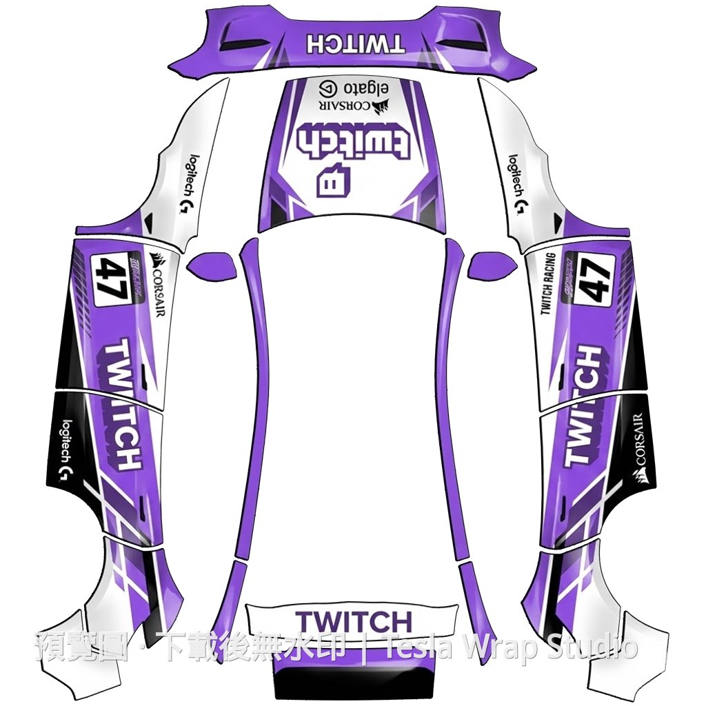TWITCH 主題 - Model Y (2025+) Standard