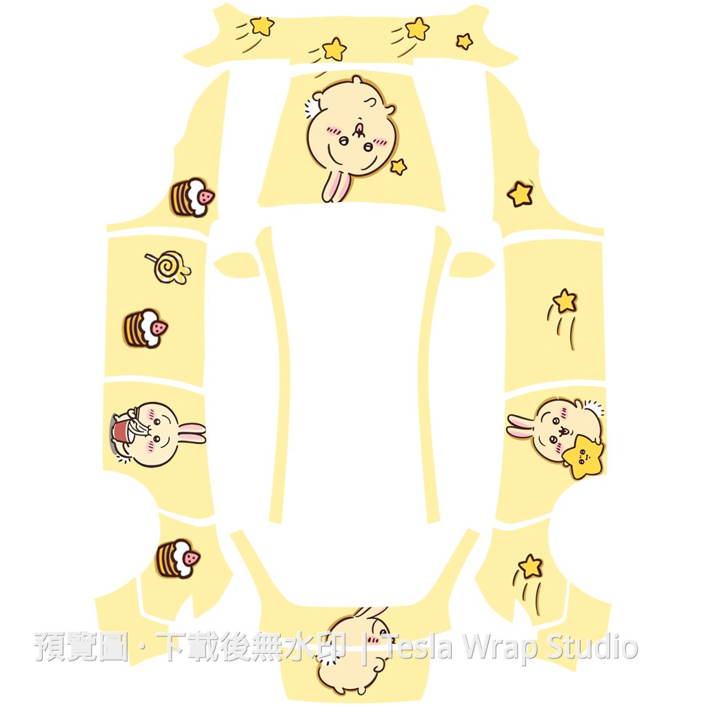 Chiikawa 吉伊卡哇烏薩奇可愛主題 - Model Y (2025+) Standard