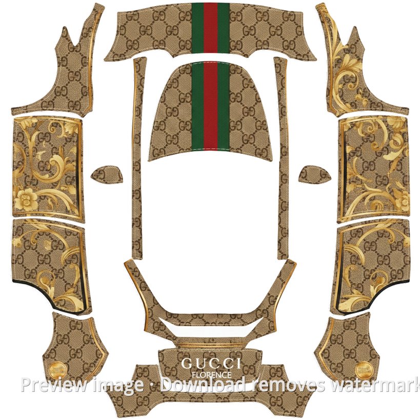 Model Y Gucci Theme Wrap Template