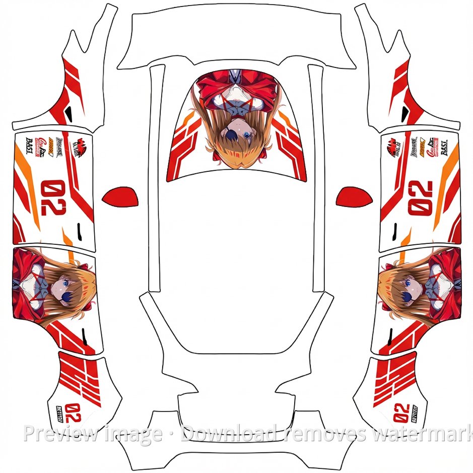 Model Y Cool Skin Wrap Template