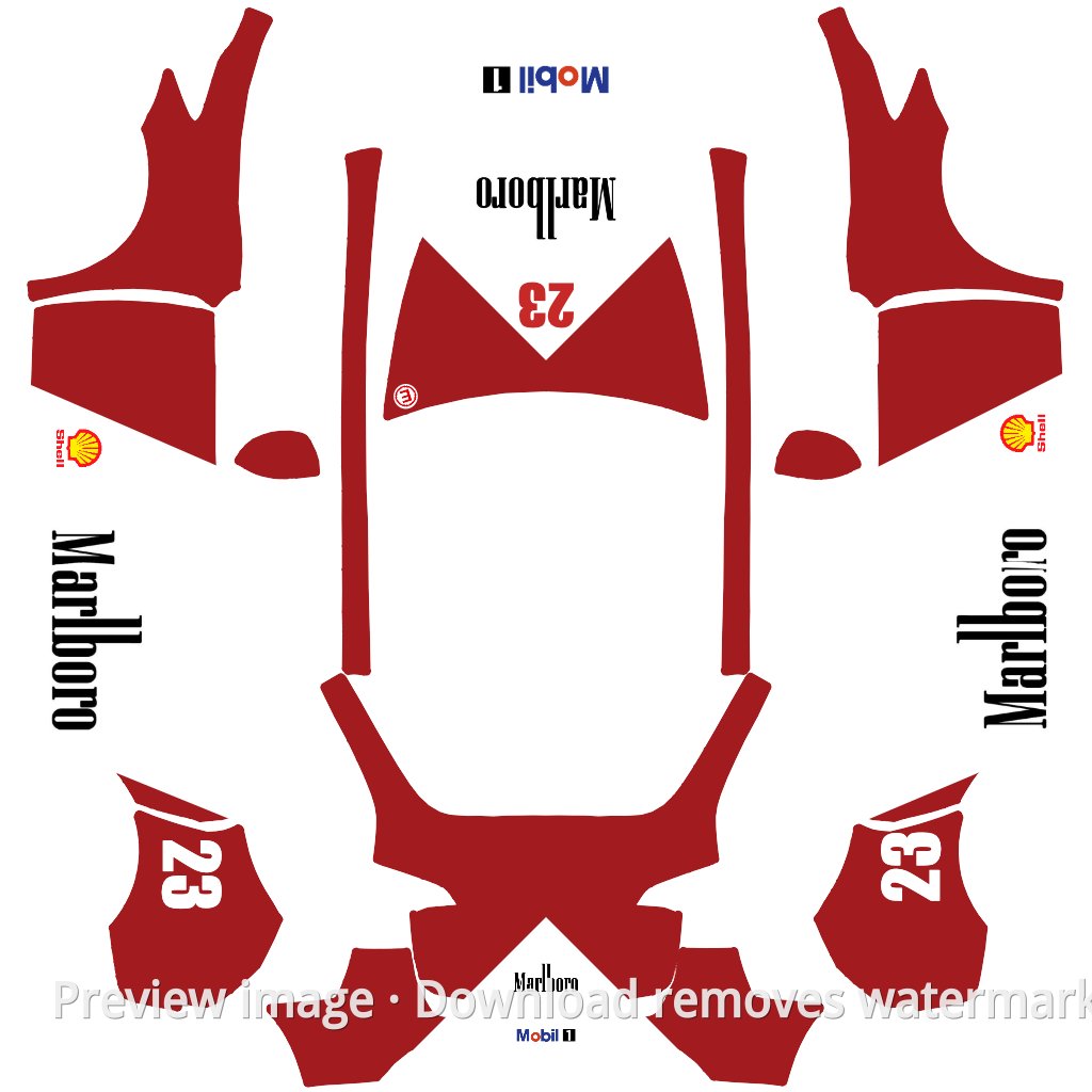 Marlboro Theme Model Y Wrap Template